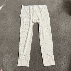 SKIMS White Pajama Pants with Gold Accents